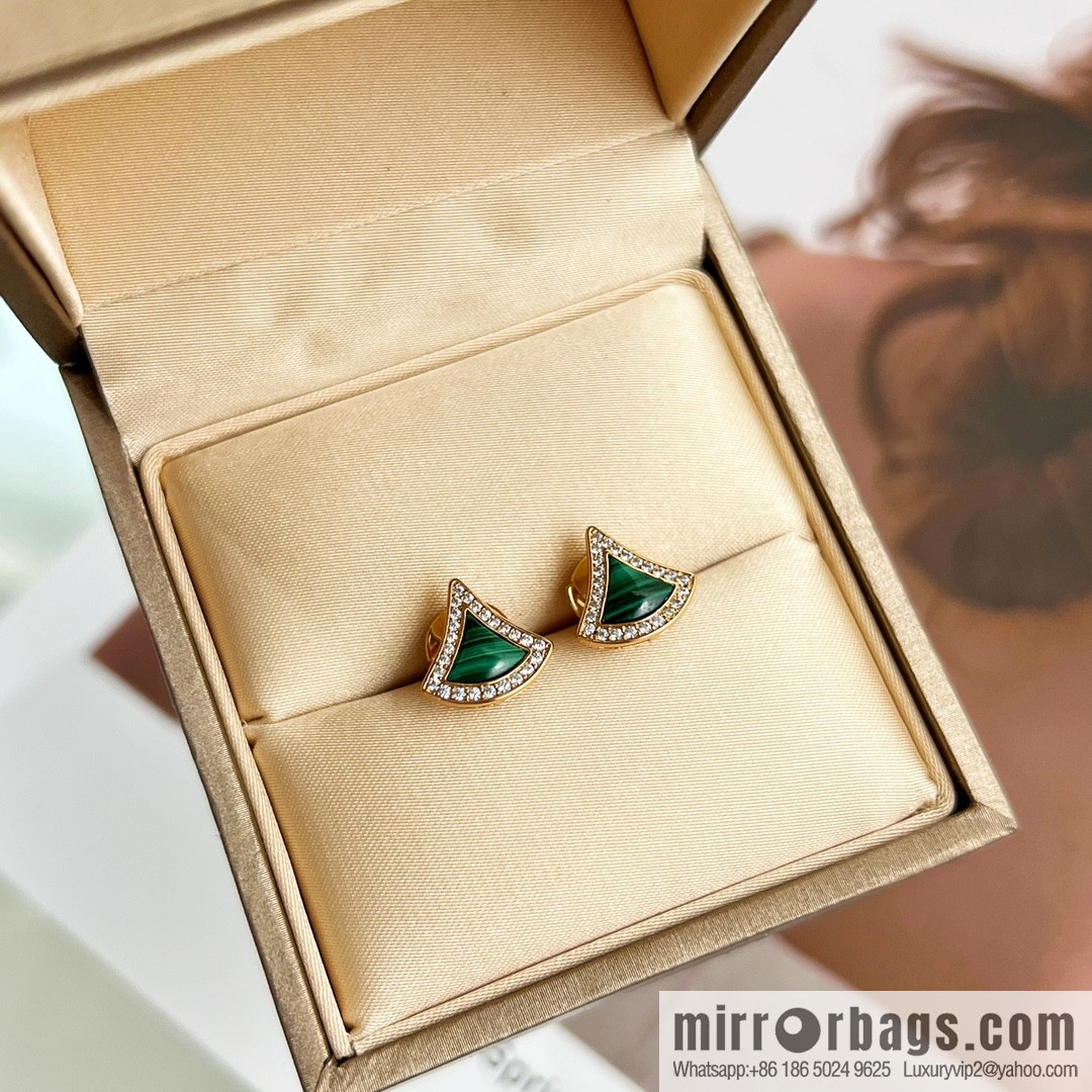 BVLGARI Bulgari DIVAS 'DREAM malachite white fritillary earrings