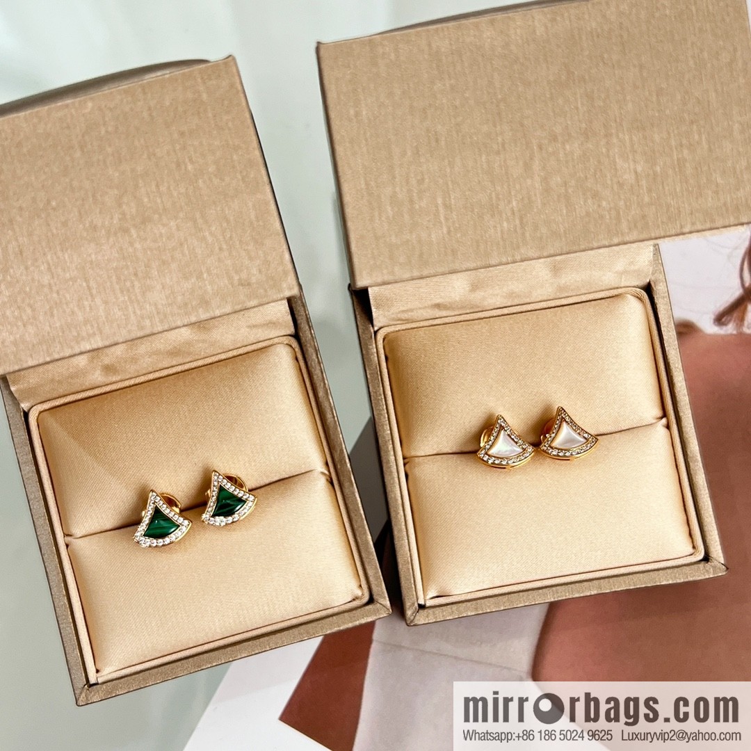BVLGARI Bulgari DIVAS 'DREAM malachite white fritillary earrings