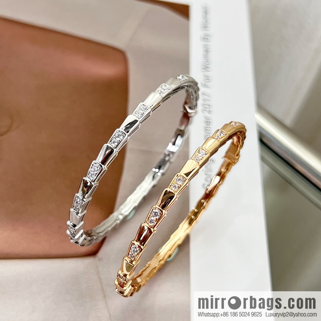 BVLGARI Bulgari SERPENTI VIPER series latest interval drill snake bone bracelet bracelet