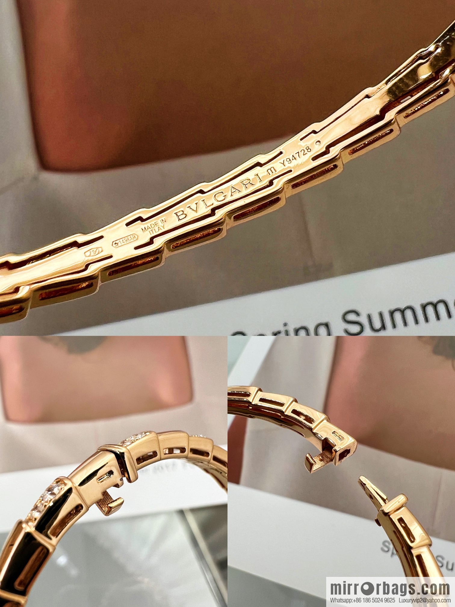 BVLGARI Bulgari SERPENTI VIPER series latest interval drill snake bone bracelet bracelet