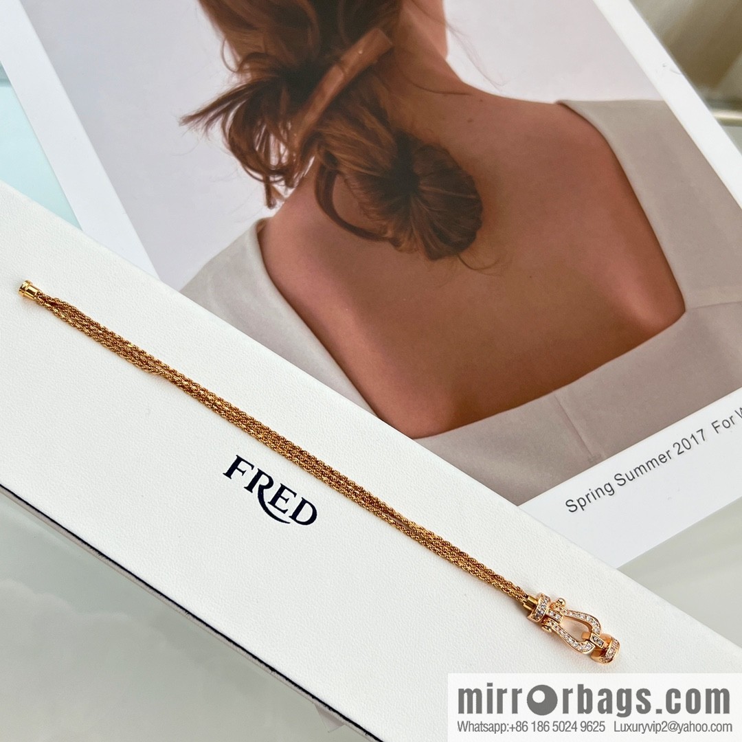 Fred limited edition rose gold three layer bracelet