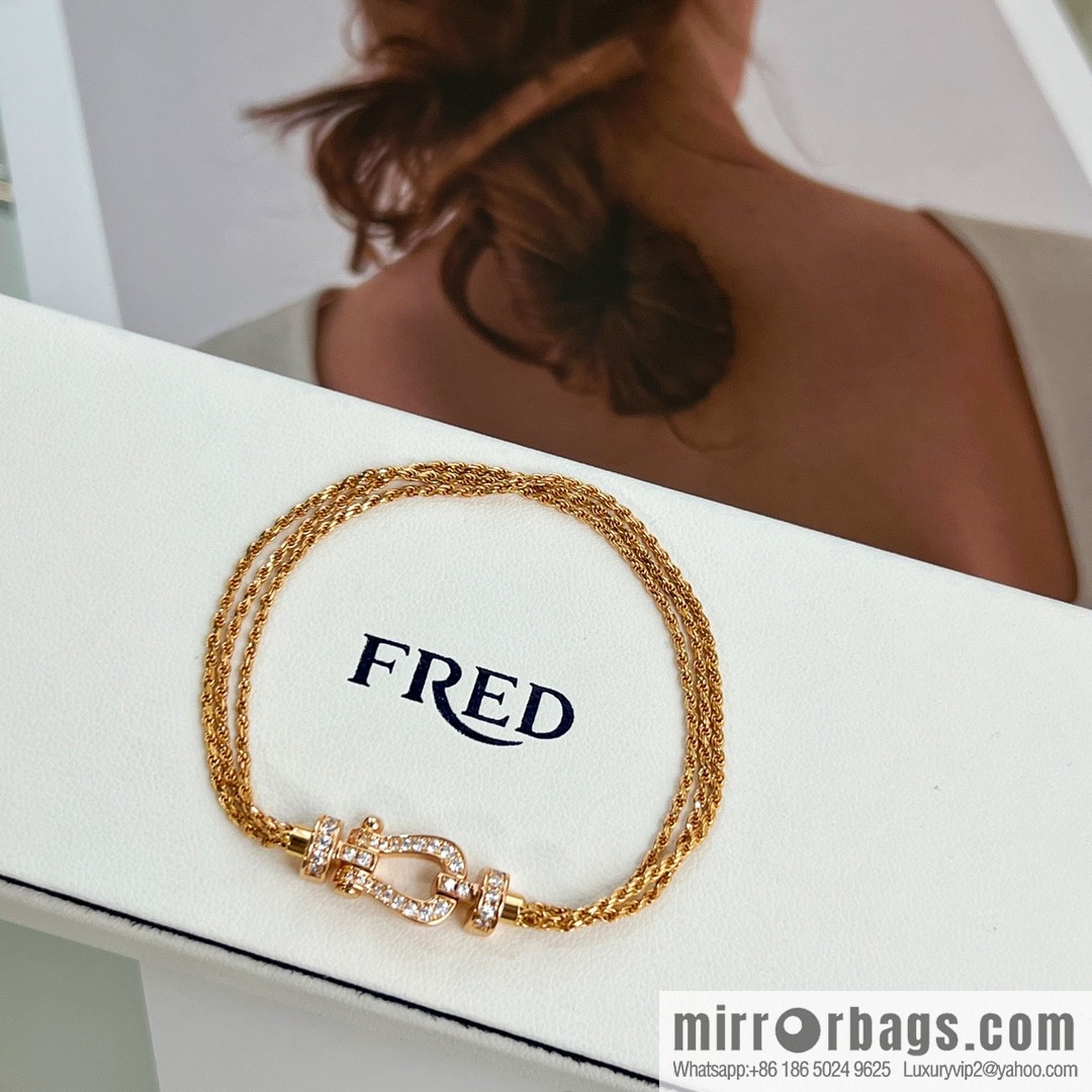 Fred limited edition rose gold three layer bracelet
