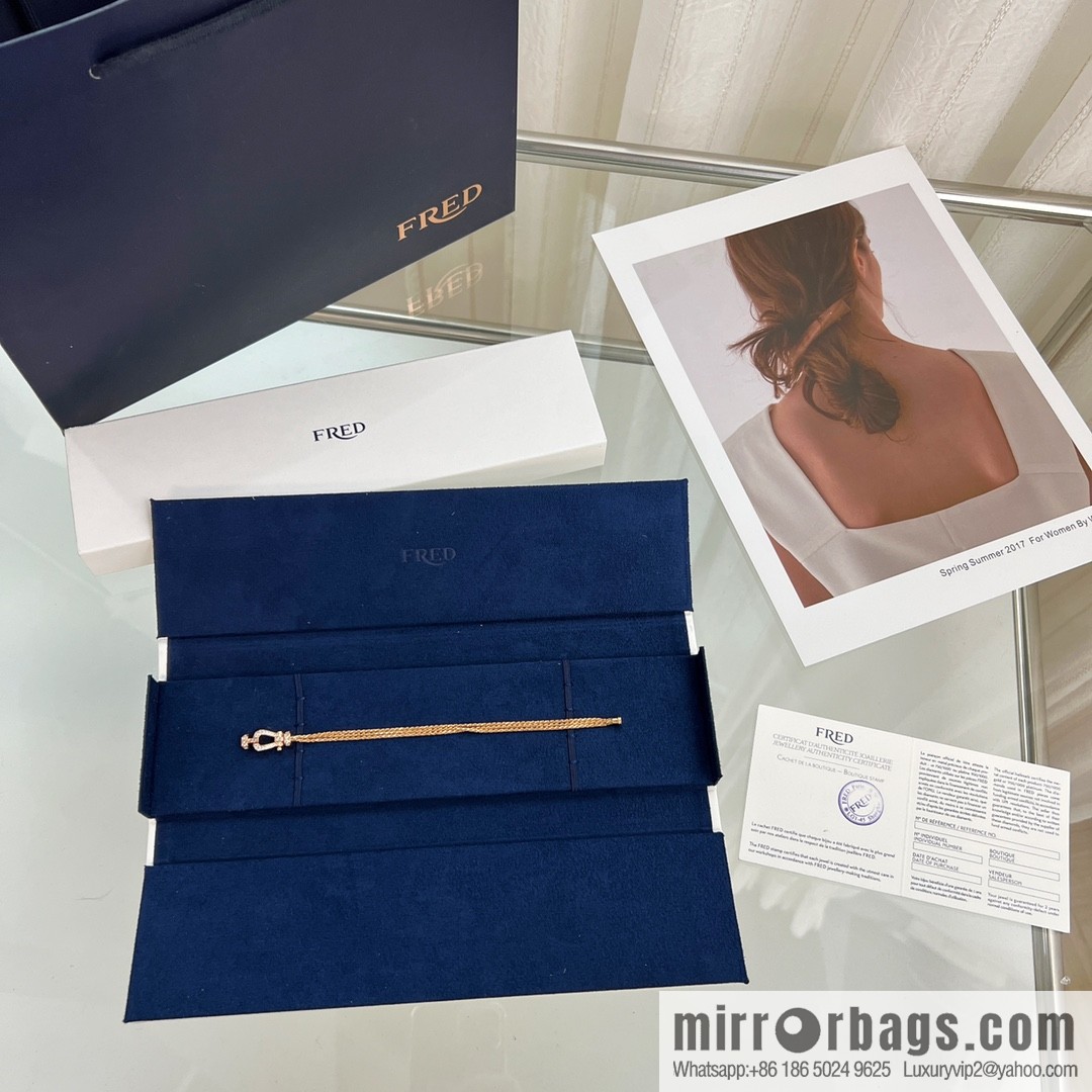 Fred limited edition rose gold three layer bracelet