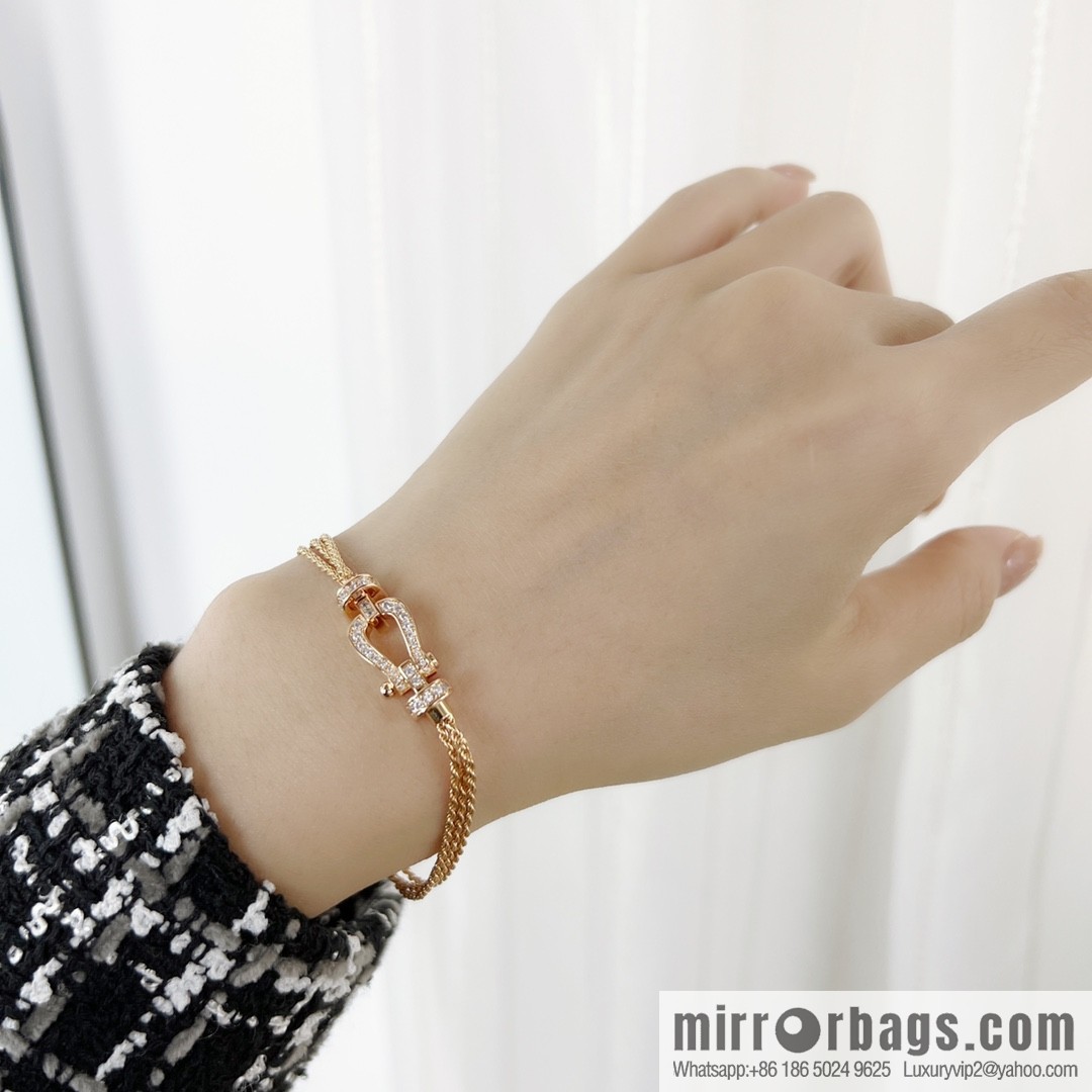 Fred limited edition rose gold three layer bracelet