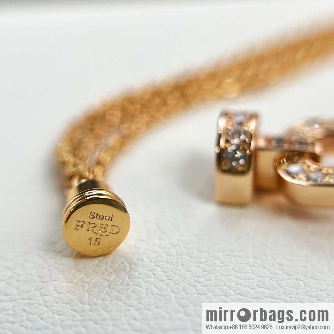 Fred limited edition rose gold three layer bracelet