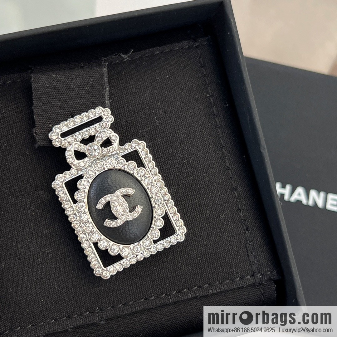 New ☑️ Chanel double c full diamond perfume bottle brooch