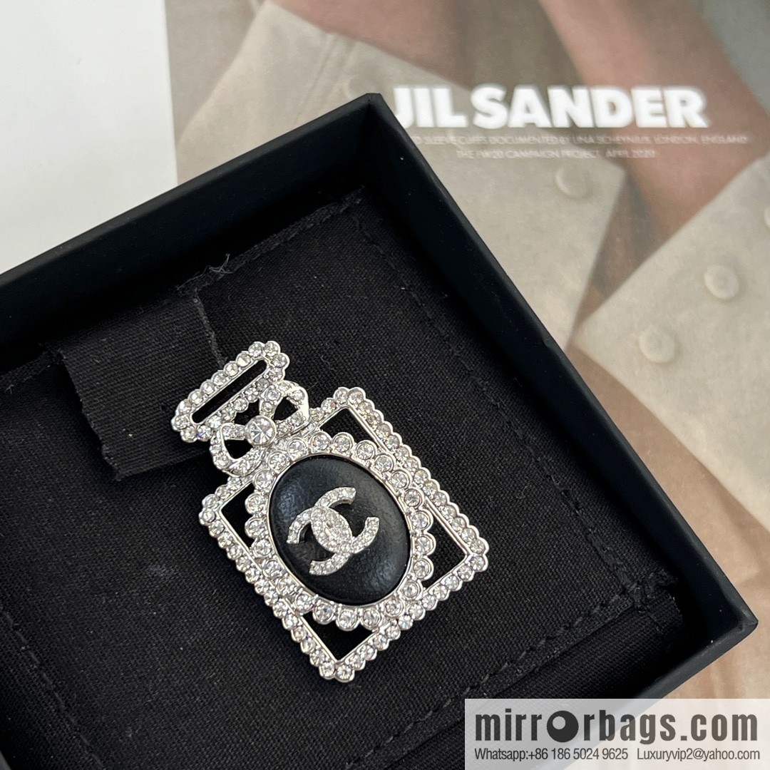 New ☑️ Chanel double c full diamond perfume bottle brooch