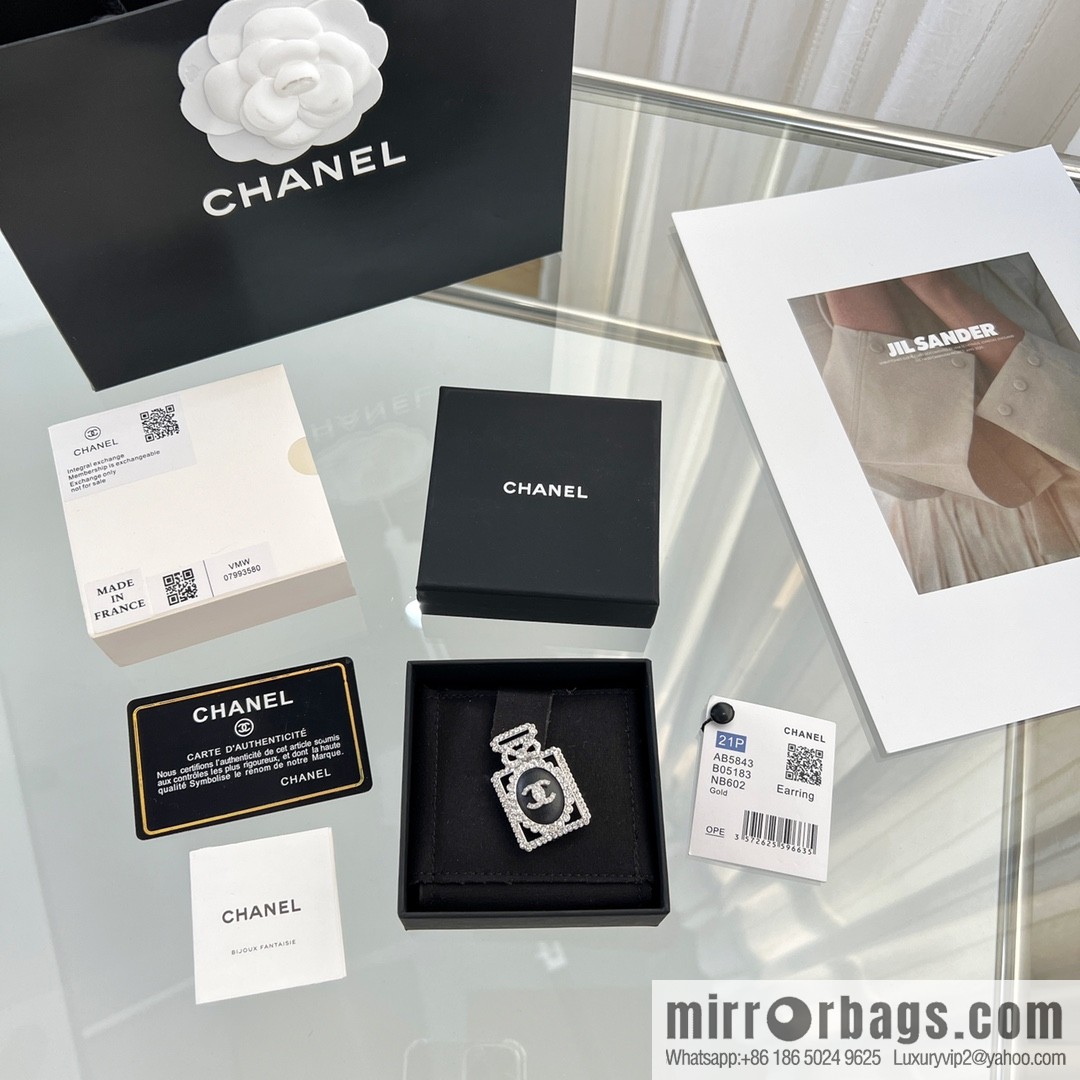New ☑️ Chanel double c full diamond perfume bottle brooch