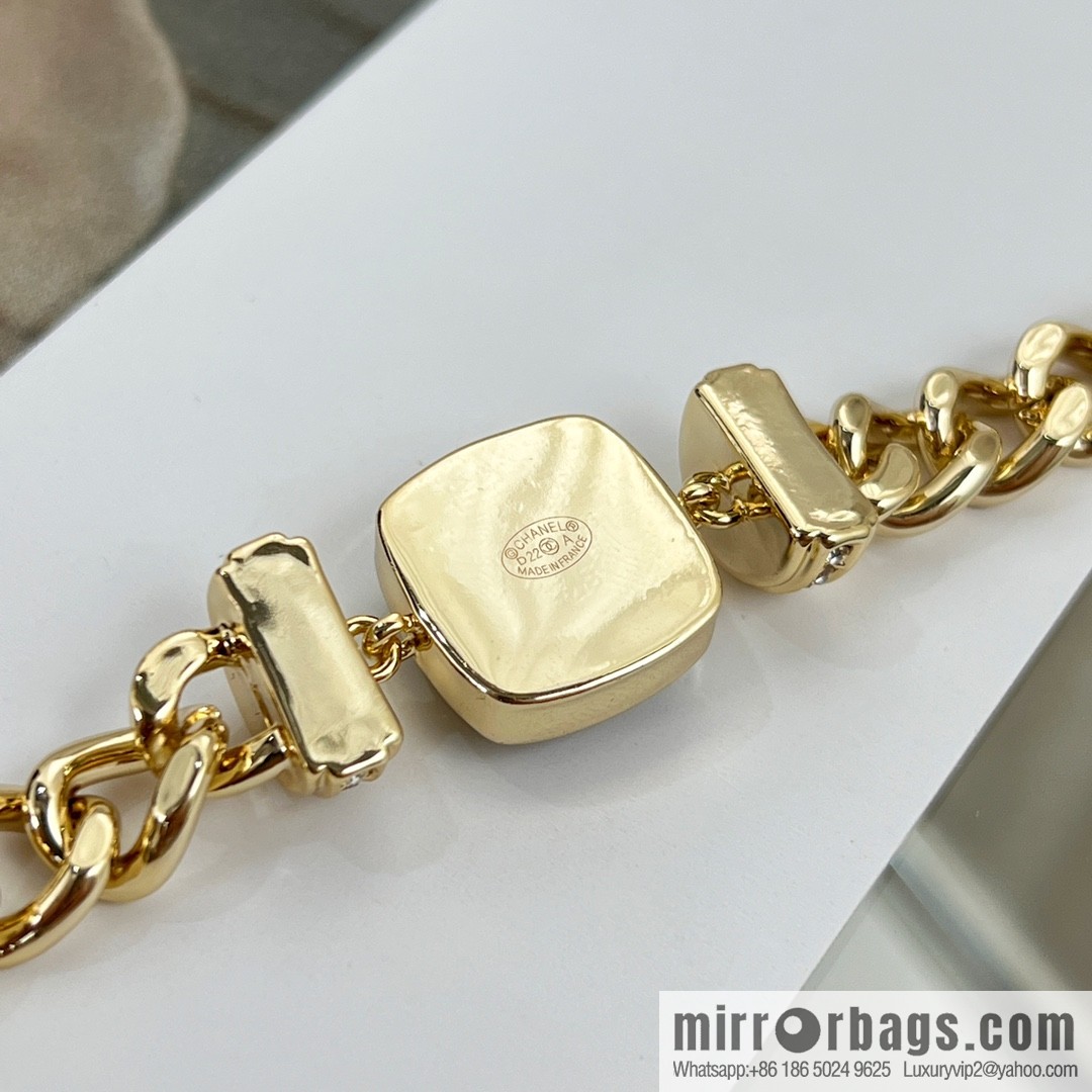 New ☑️ Chanel double c square necklace bracelet