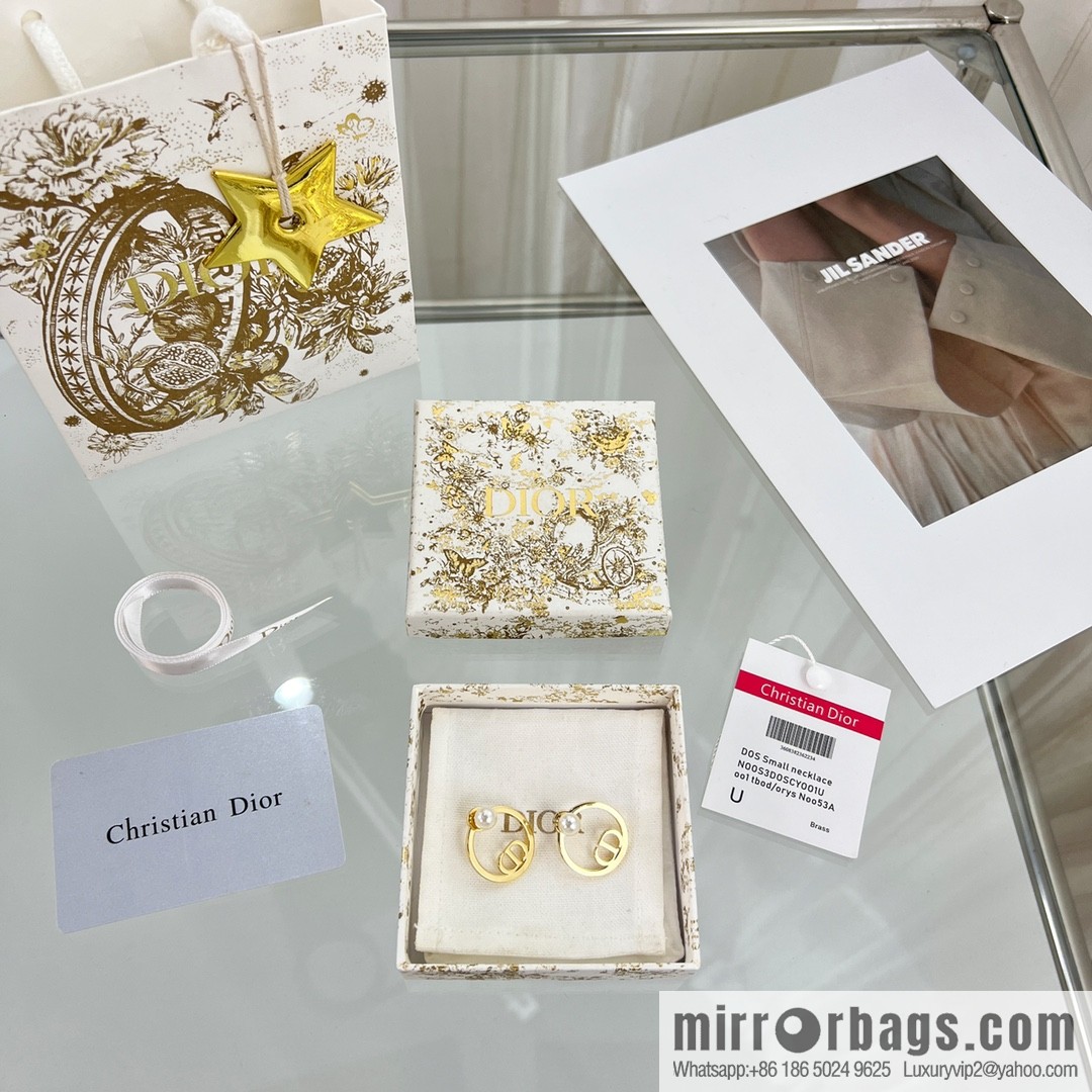 New ☑️ Dior CD pearl stud earrings