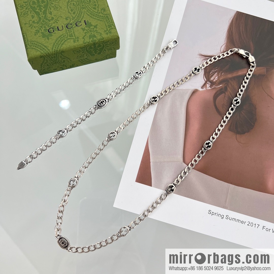 New Gucci Gucci double G chain strap necklace bracelet