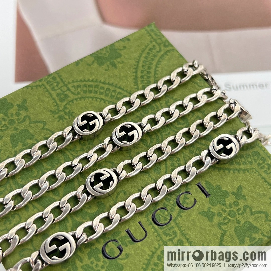 New Gucci Gucci double G chain strap necklace bracelet