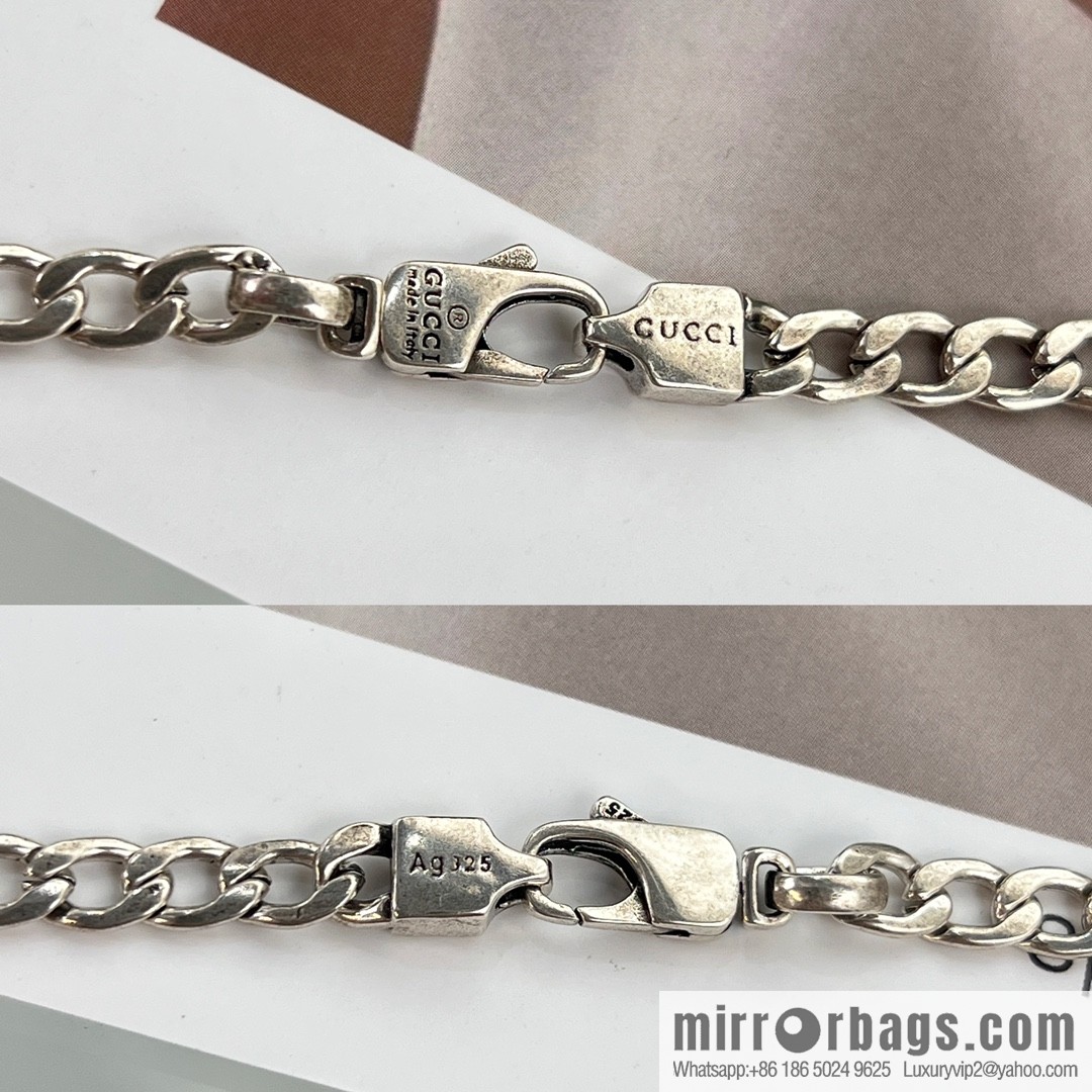 New Gucci Gucci double G chain strap necklace bracelet