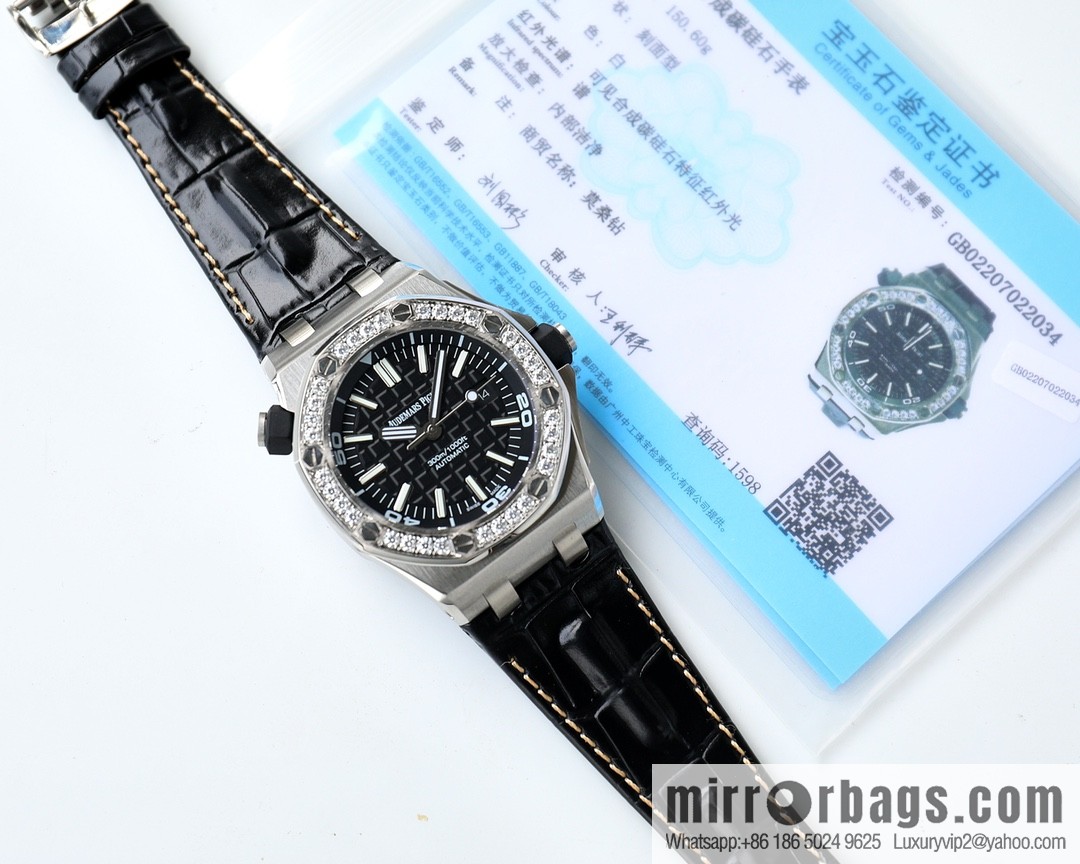 Audemars Piguet, Royal Oak 15710 👺 imported 3120 mechanical movement watch with mozzarella diamond ring