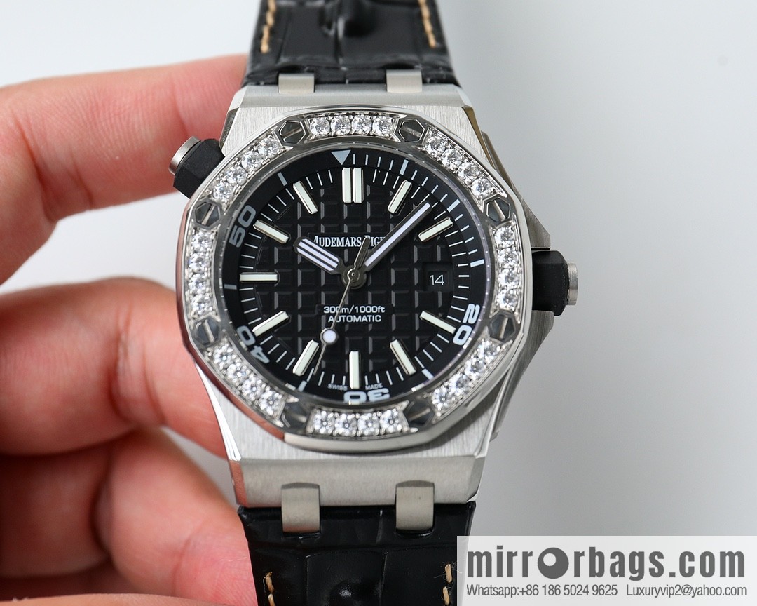 Audemars Piguet, Royal Oak 15710 👺 imported 3120 mechanical movement watch with mozzarella diamond ring