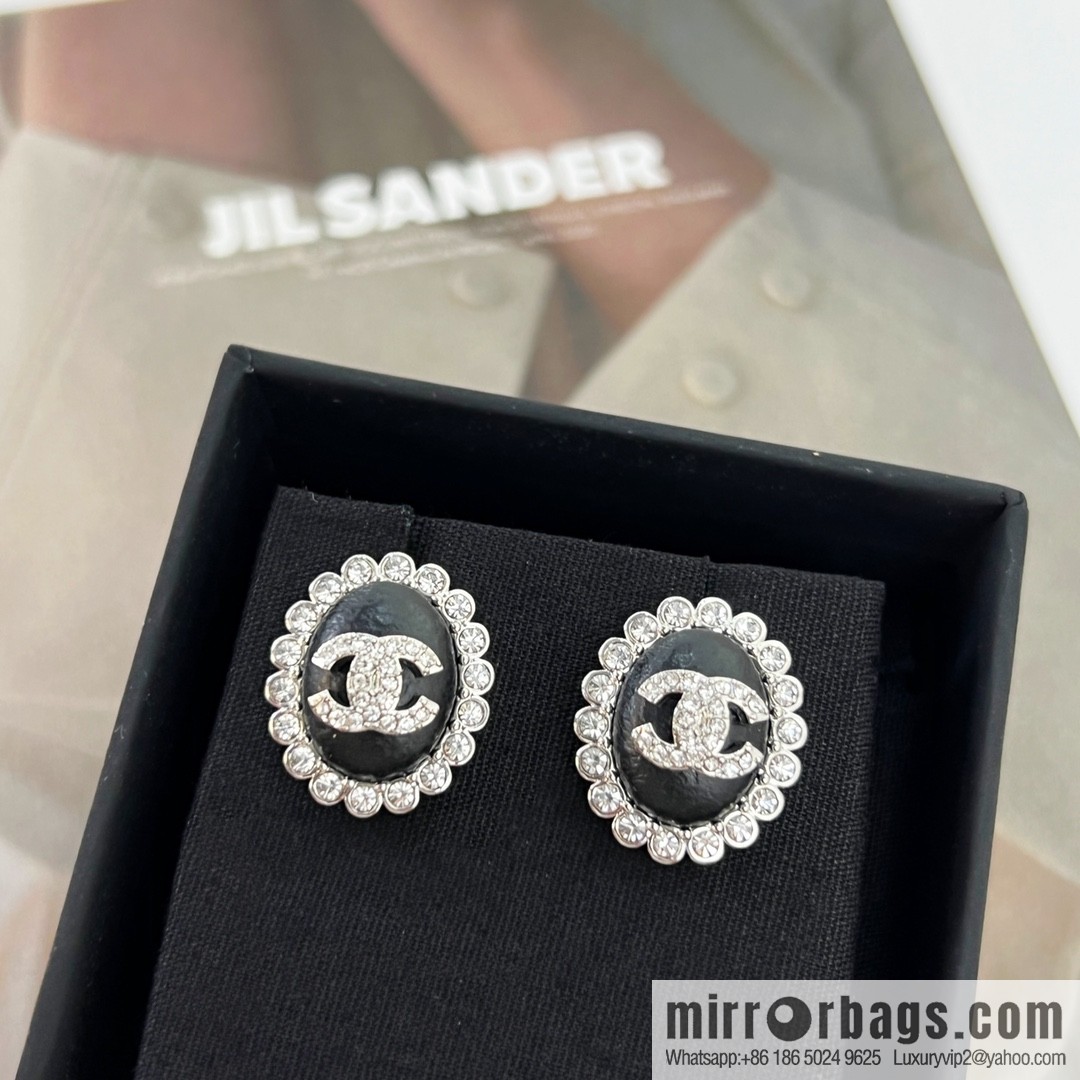 New ☑️ Chanel double c oval stud earrings