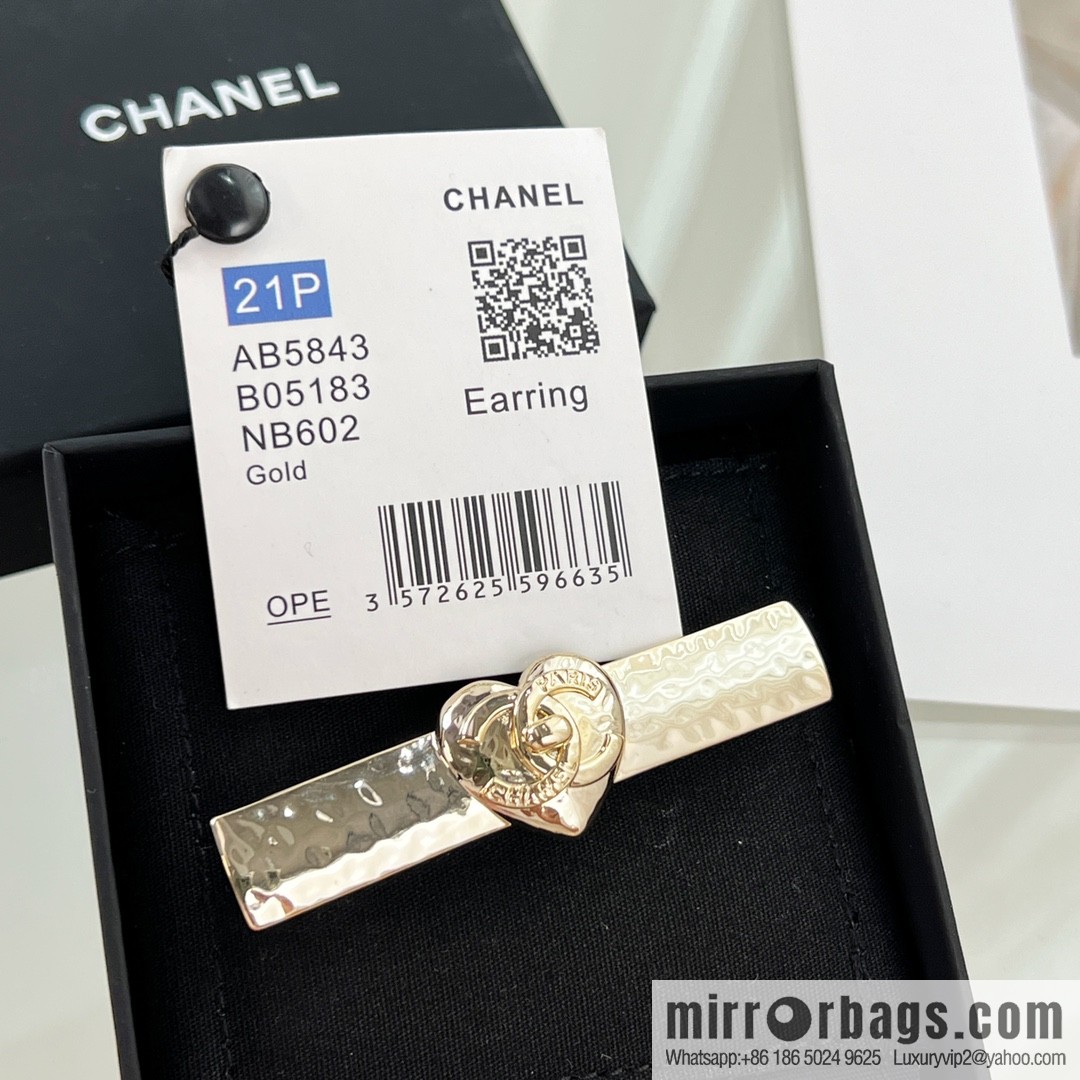 New ☑️ Chanel double c peach heart love hairpin hairpin