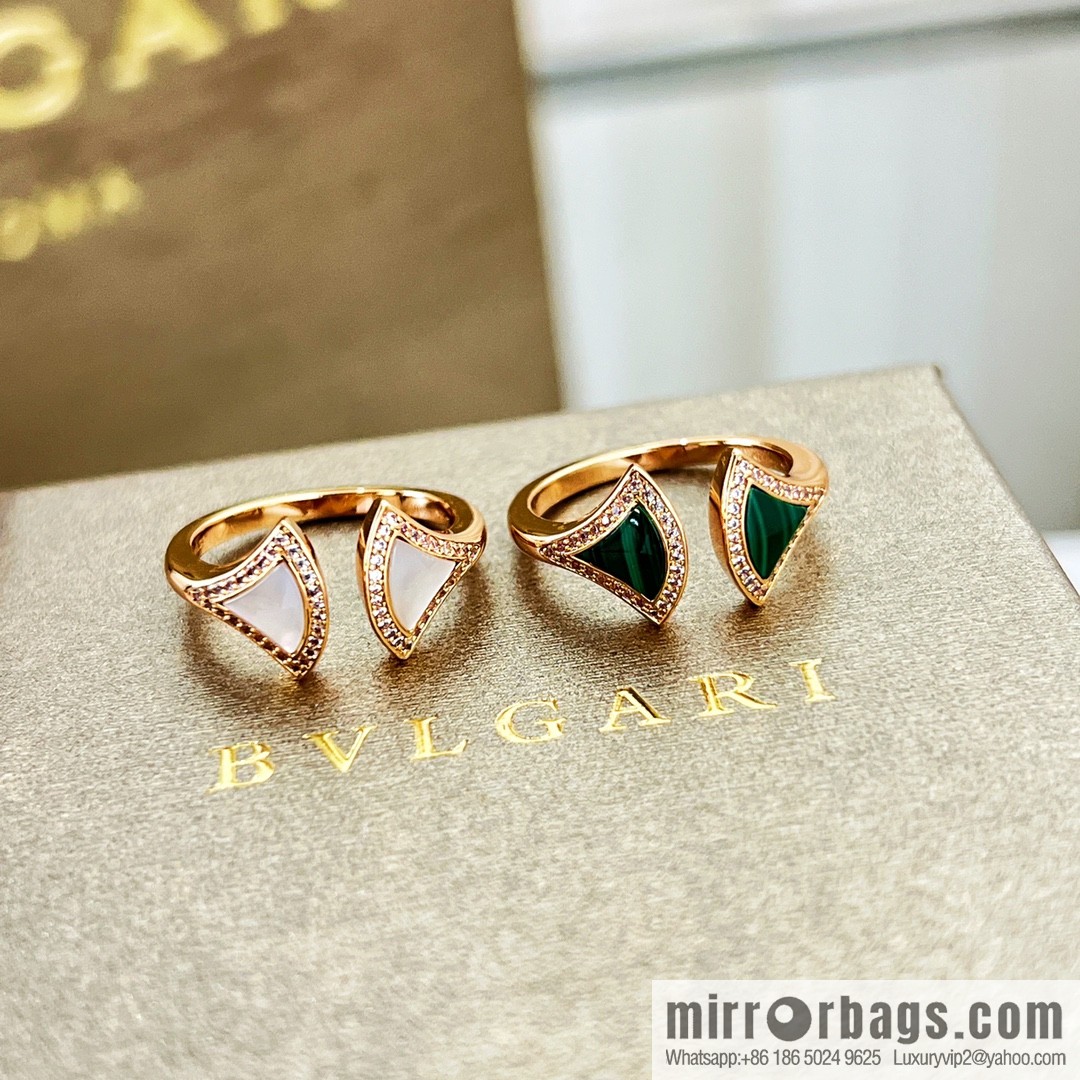 BVLGARI Bulgari DIVAS 'DREAM malachite white fritillary ring