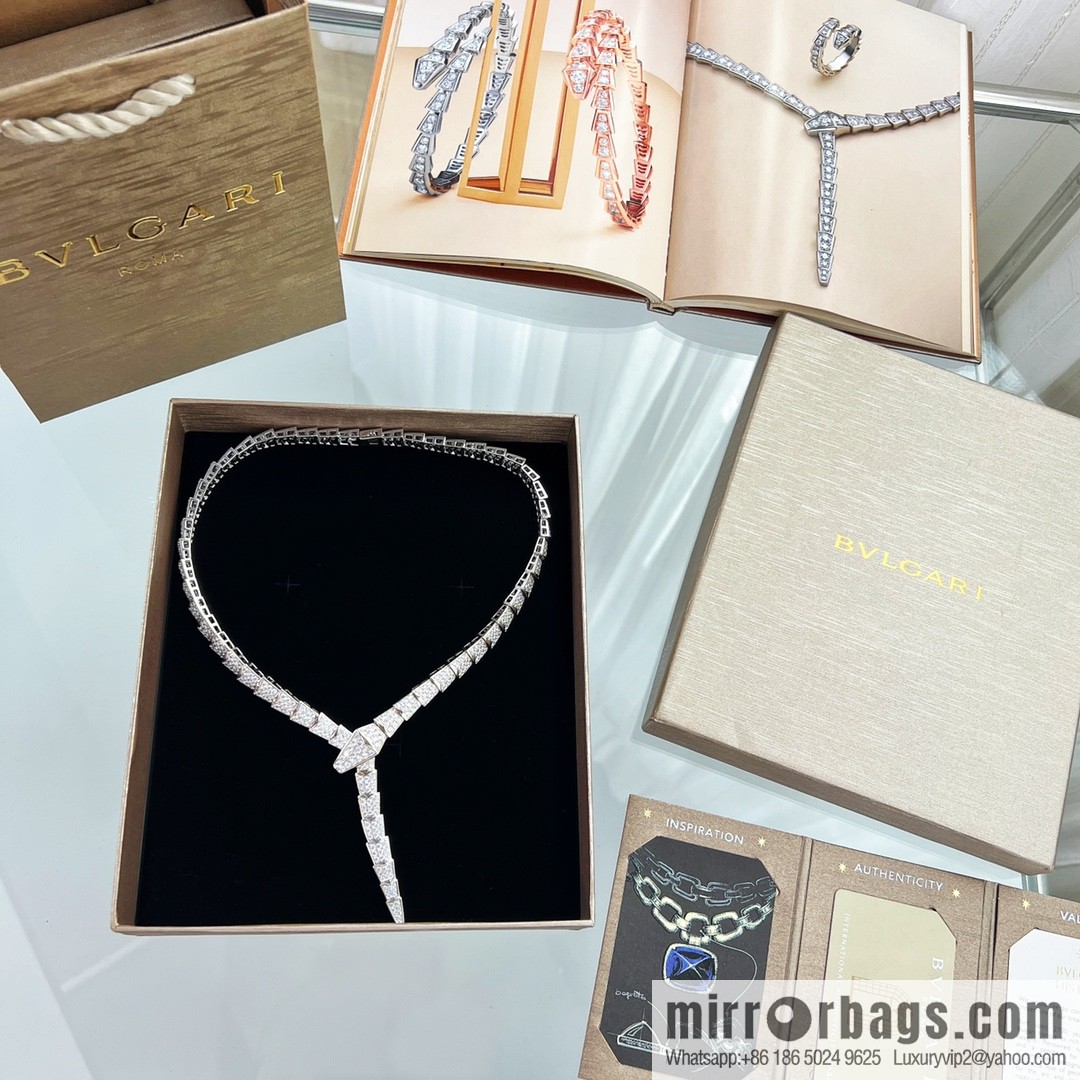 BVLGARI Bulgari full diamond snake bone necklace choker