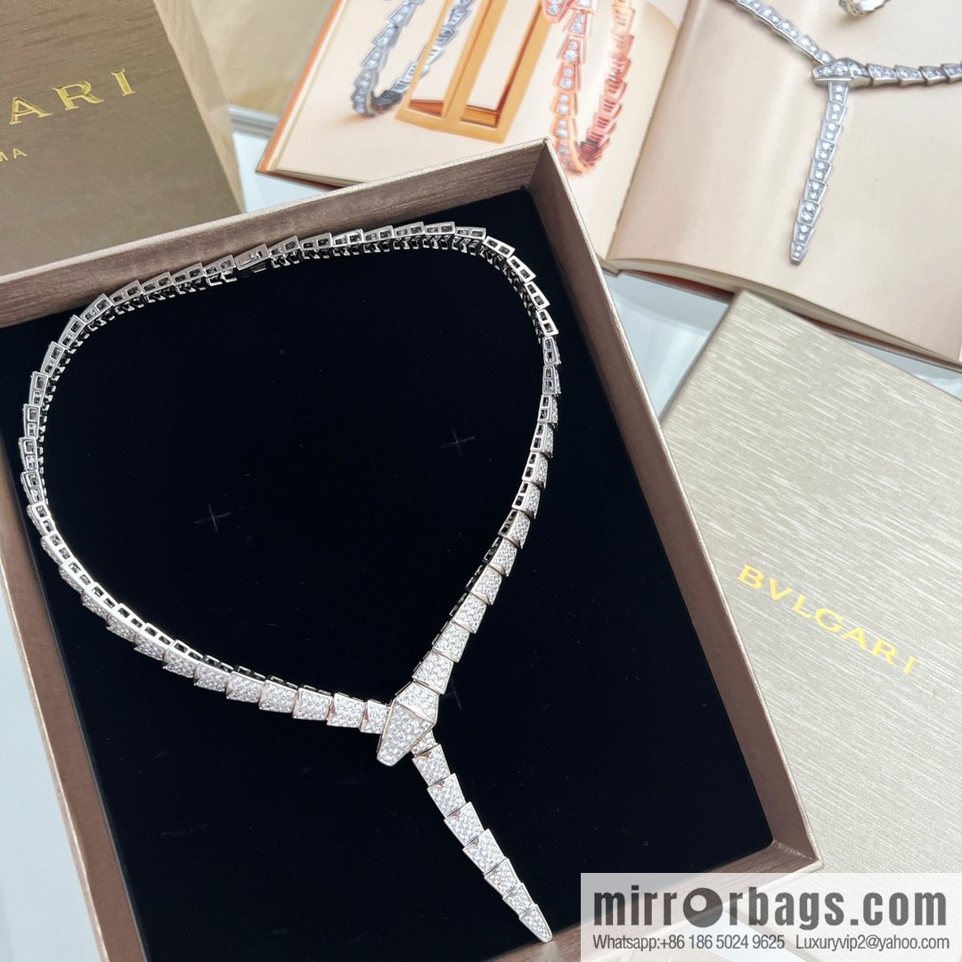 BVLGARI Bulgari full diamond snake bone necklace choker