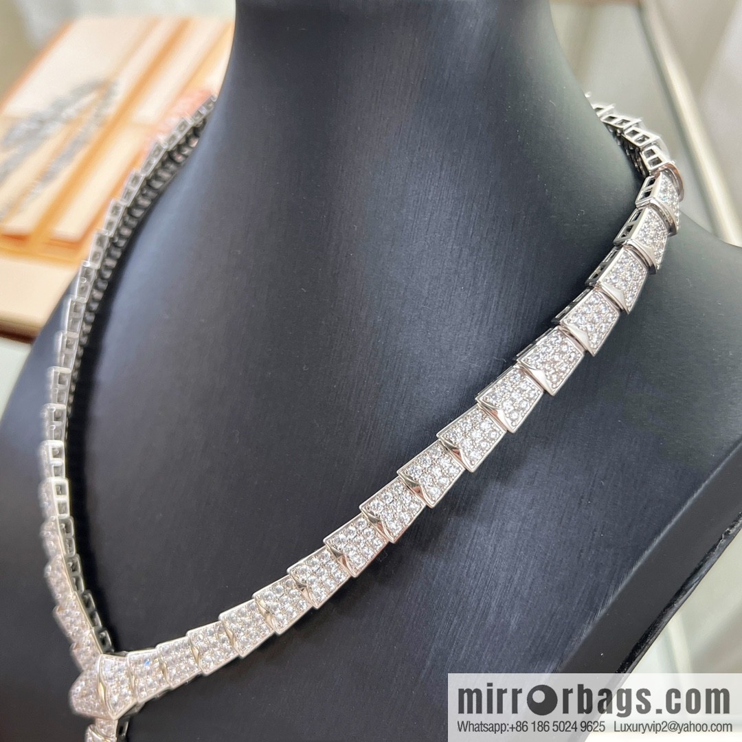 BVLGARI Bulgari full diamond snake bone necklace choker