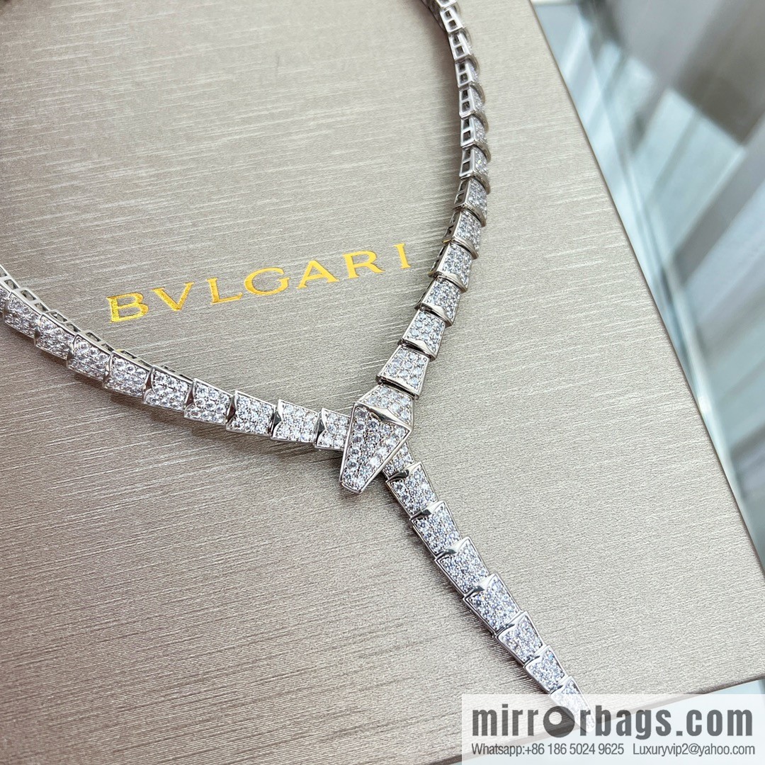 BVLGARI Bulgari full diamond snake bone necklace choker