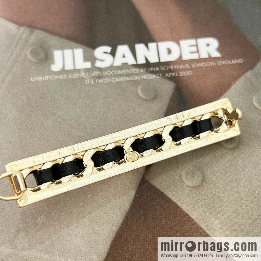 New ☑️ Chanel double c black leather rope hairpin hairpin