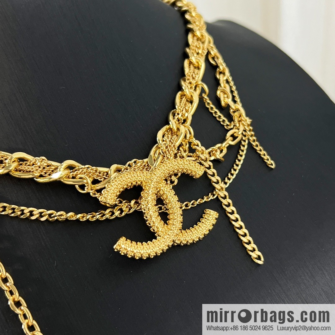 New ☑️ Chanel double c fringe necklace