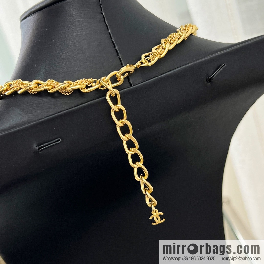 New ☑️ Chanel double c fringe necklace
