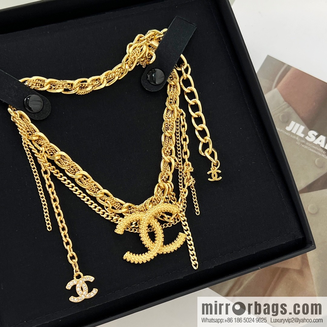 New ☑️ Chanel double c fringe necklace