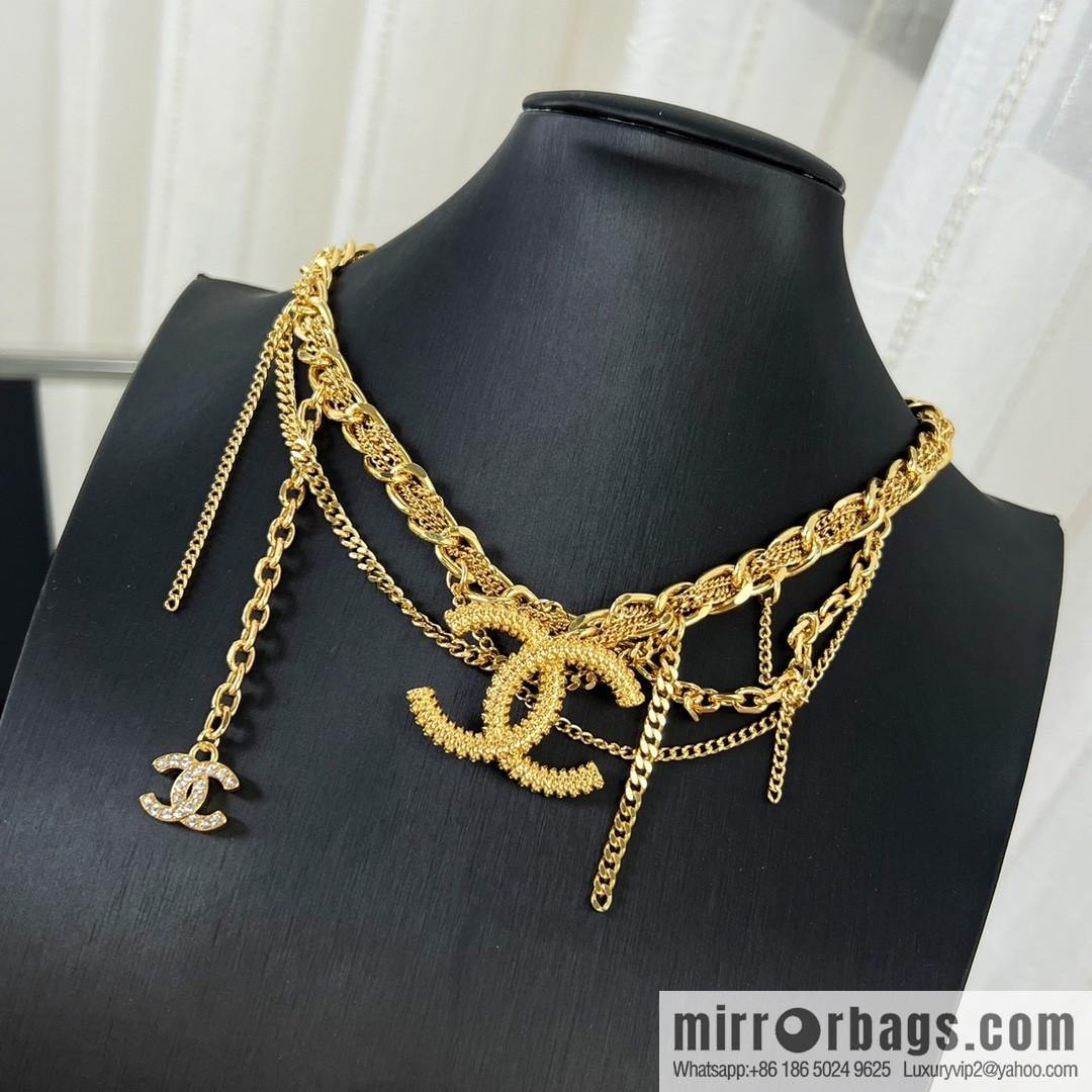 New ☑️ Chanel double c fringe necklace