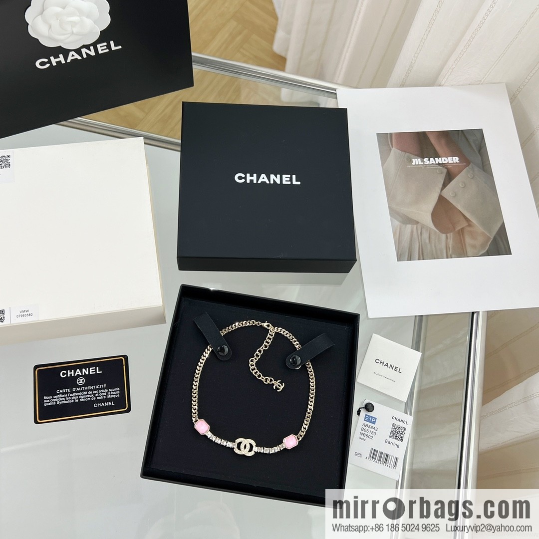 New ☑️ Chanel double c pink diamond necklace