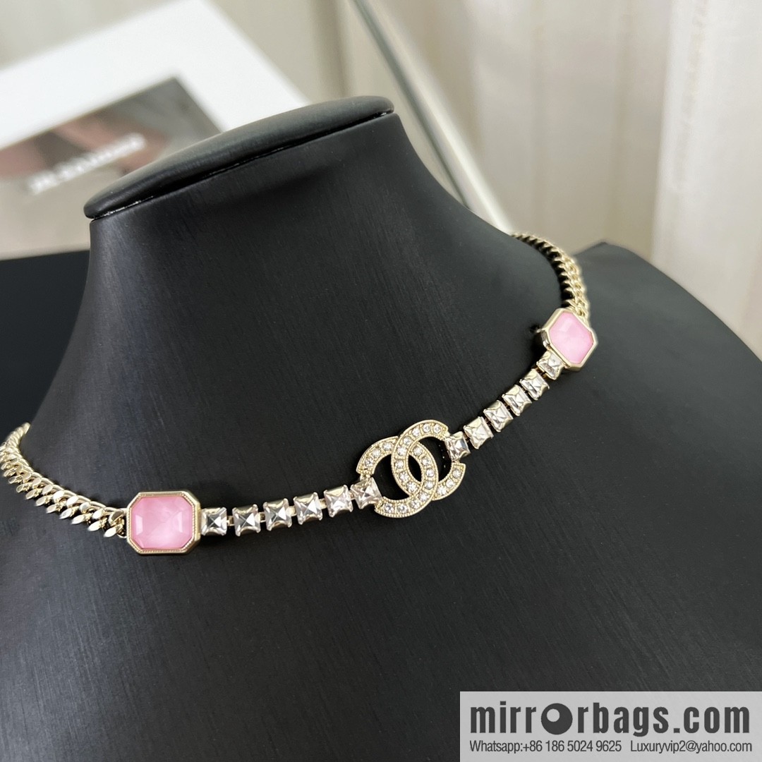 New ☑️ Chanel double c pink diamond necklace