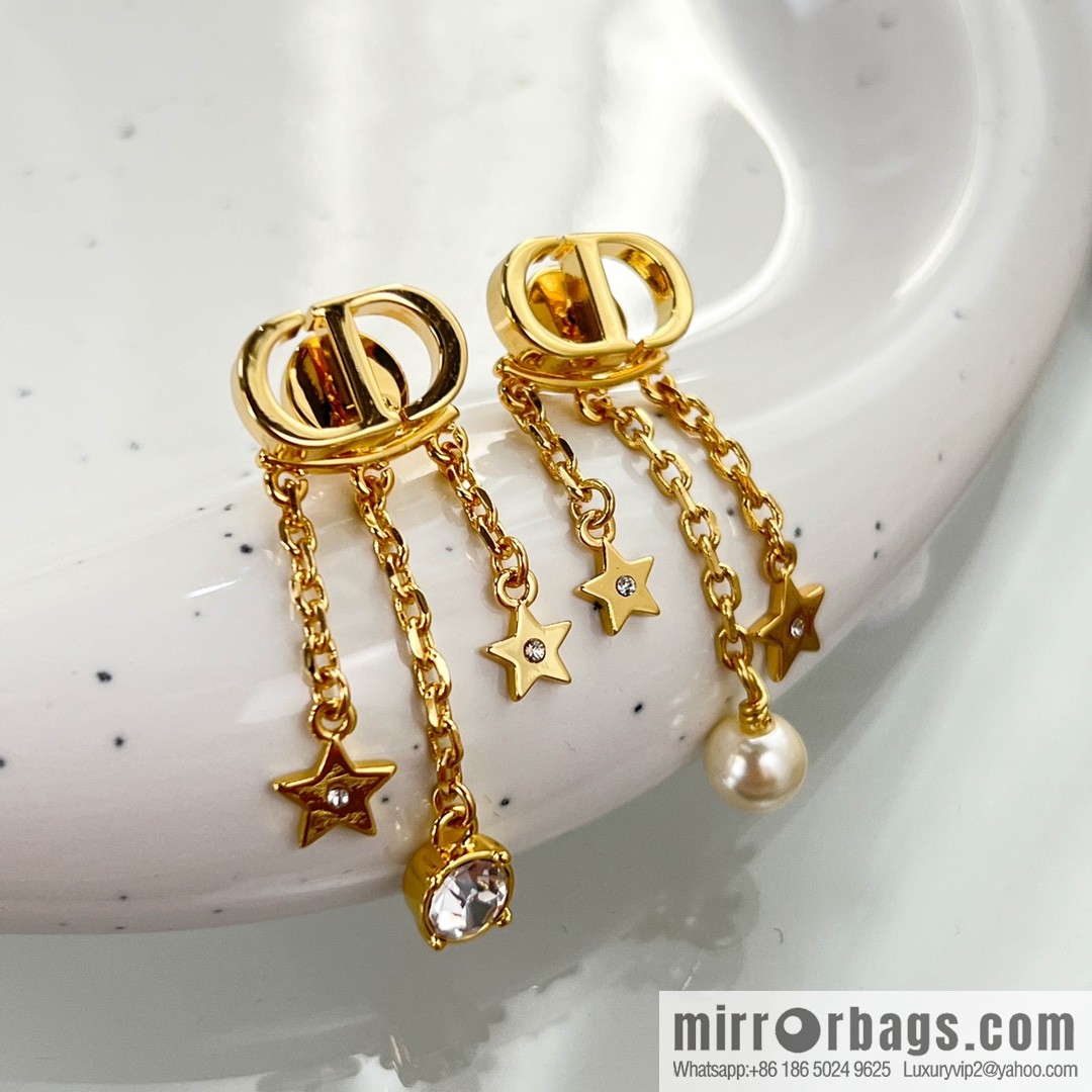 New ☑️ Dior CD star pearl stud earrings