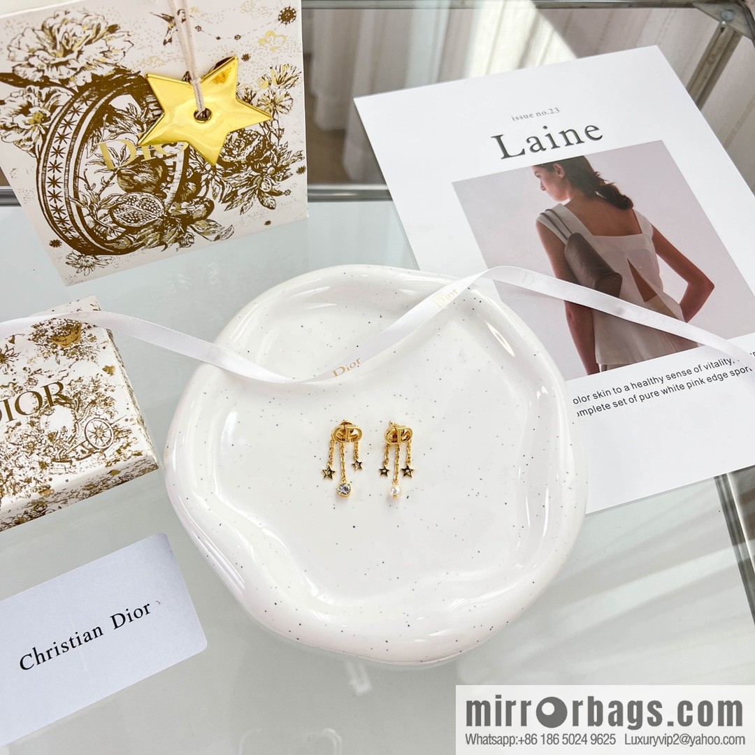 New ☑️ Dior CD star pearl stud earrings