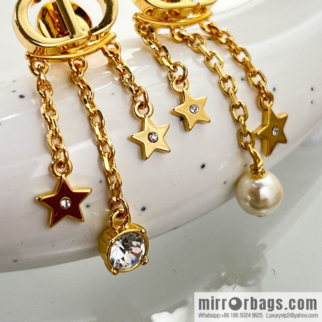 New ☑️ Dior CD star pearl stud earrings