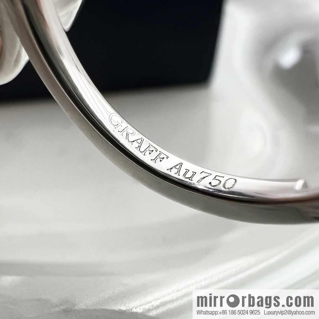 GRAFF full diamond droplet bow stud earrings necklace ring