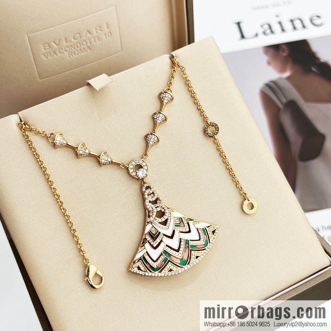 BVLGARI Bulgari new SERPENTI series colorful fan necklace