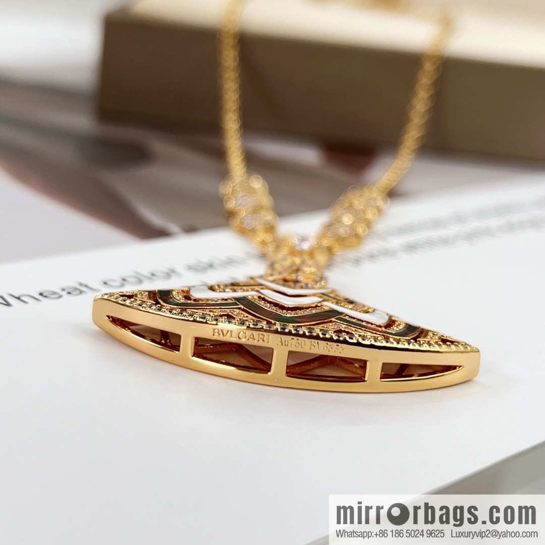 BVLGARI Bulgari new SERPENTI series colorful fan necklace