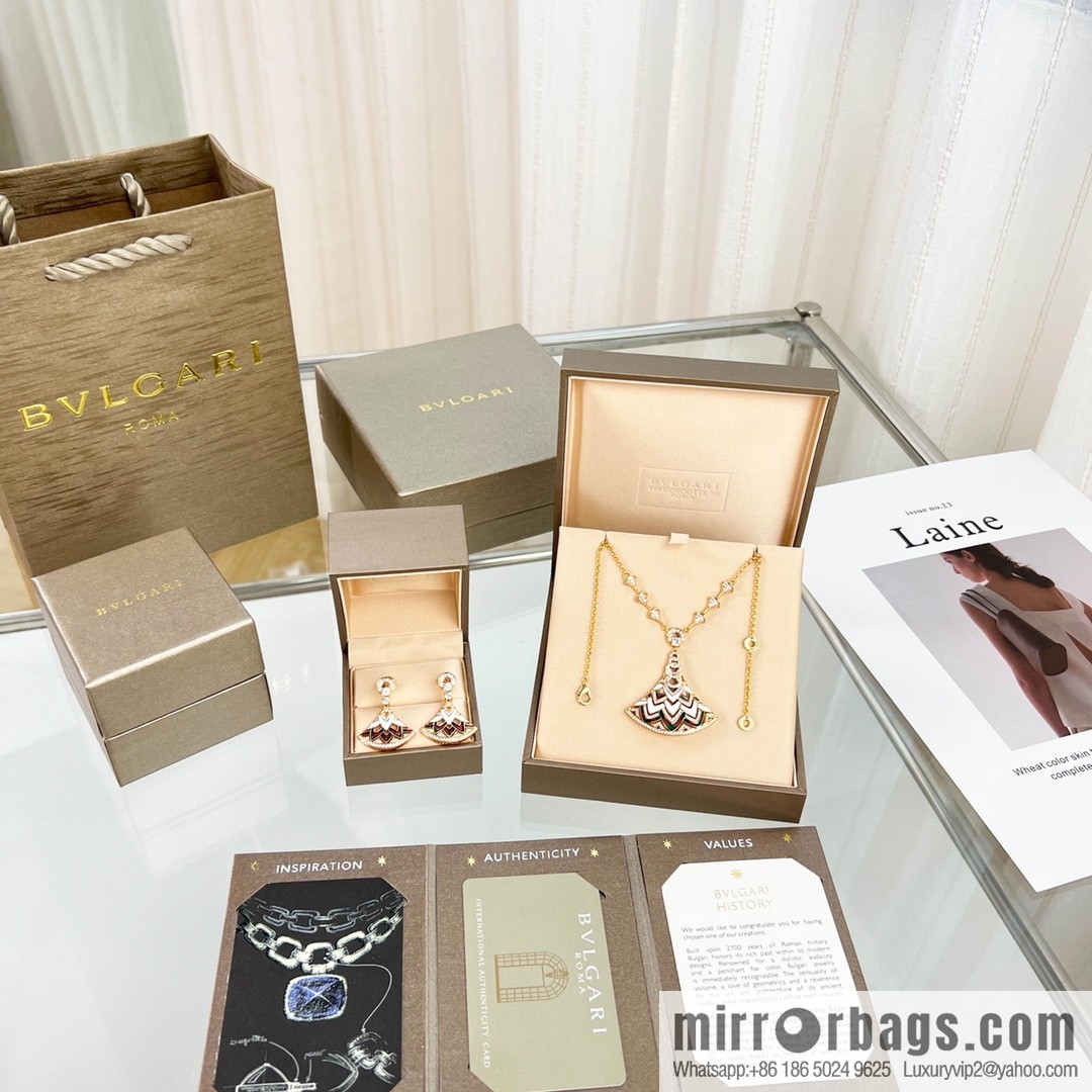 BVLGARI Bulgari new SERPENTI series colorful fan necklace