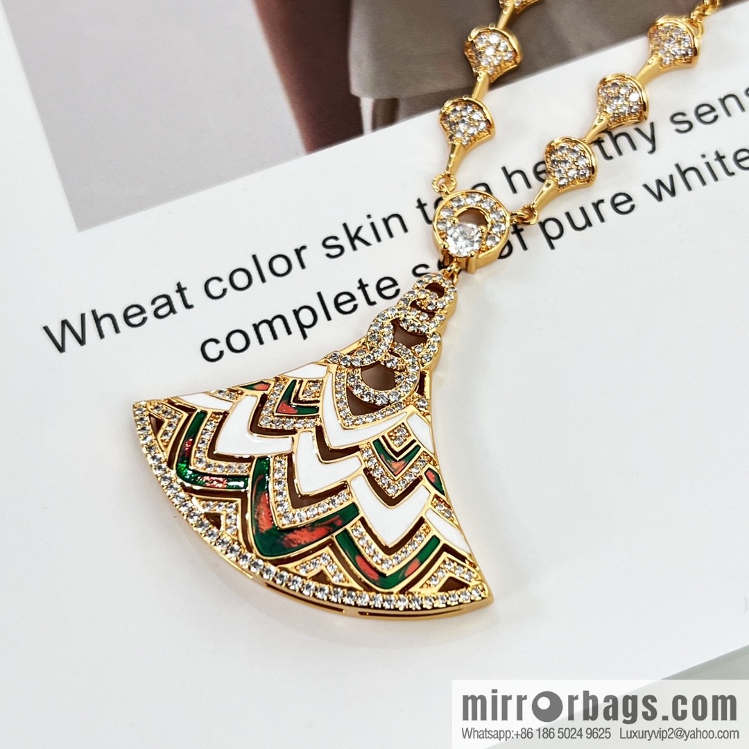 BVLGARI Bulgari new SERPENTI series colorful fan necklace