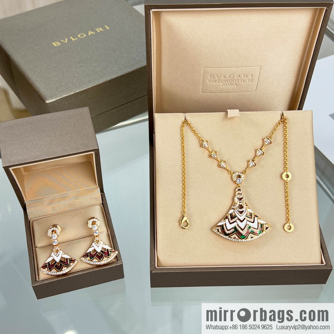 BVLGARI Bulgari new SERPENTI series colorful fan necklace