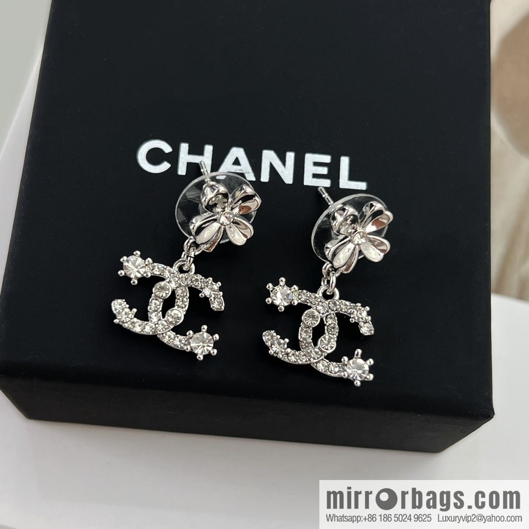New ☑️ Chanel c1 double c four-leaf clover stud earrings