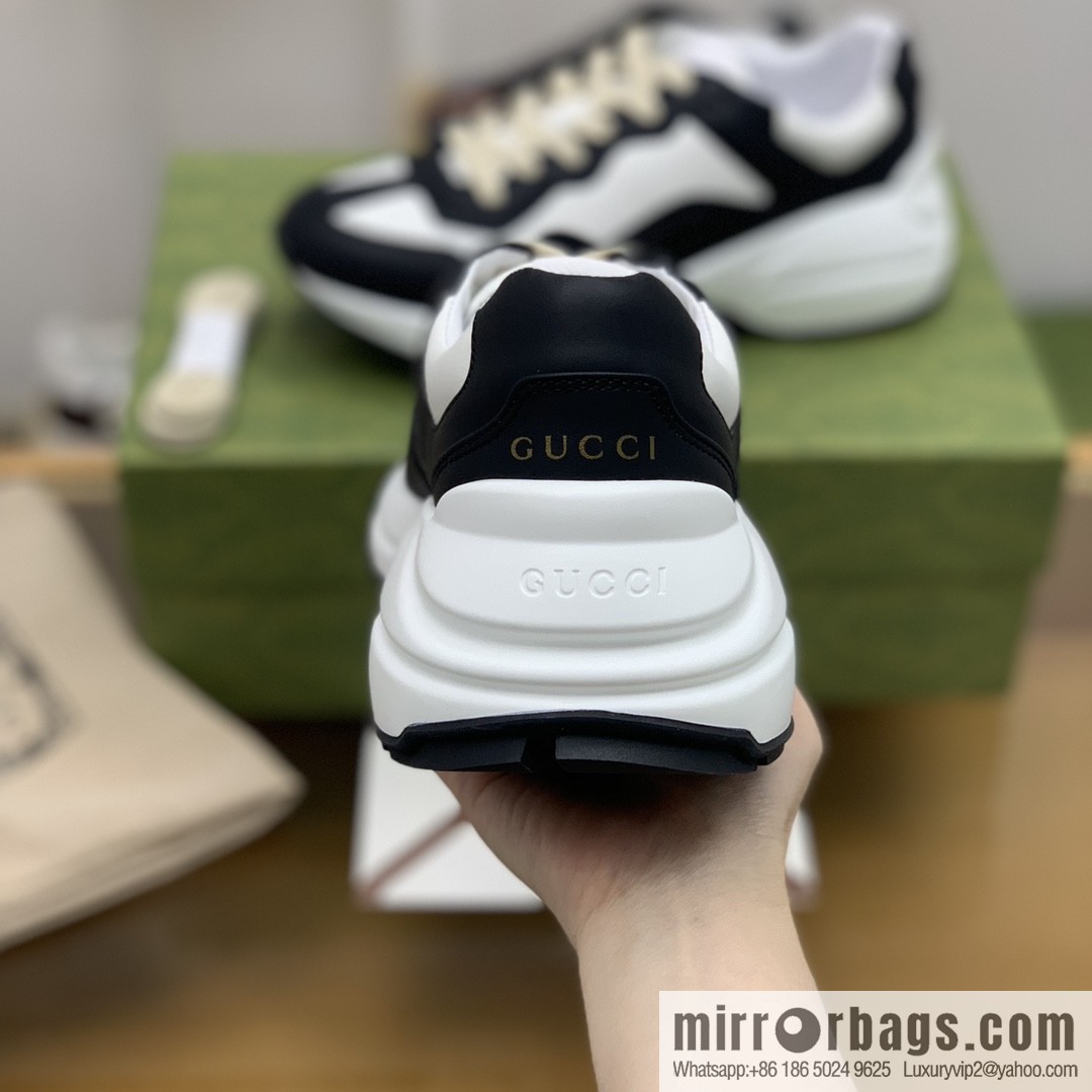 Gucci Gucci [G Replica Luxury Handbag High Version] Unisex Vintage sneakers