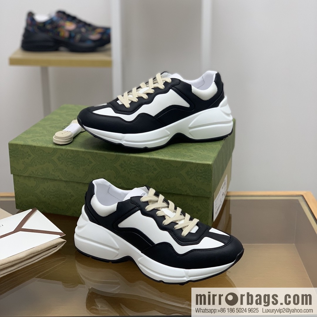 Gucci Gucci [G Replica Luxury Handbag High Version] Unisex Vintage sneakers