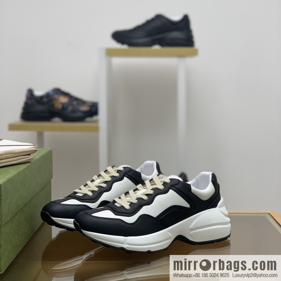 Gucci Gucci [G Replica Luxury Handbag High Version] Unisex Vintage sneakers