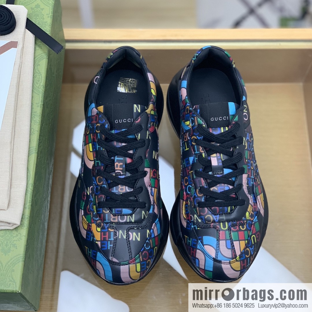 Gucci Gucci [G Replica Luxury Handbag High Version] Unisex Vintage sneakers