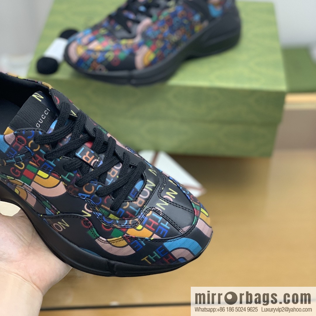 Gucci Gucci [G Replica Luxury Handbag High Version] Unisex Vintage sneakers