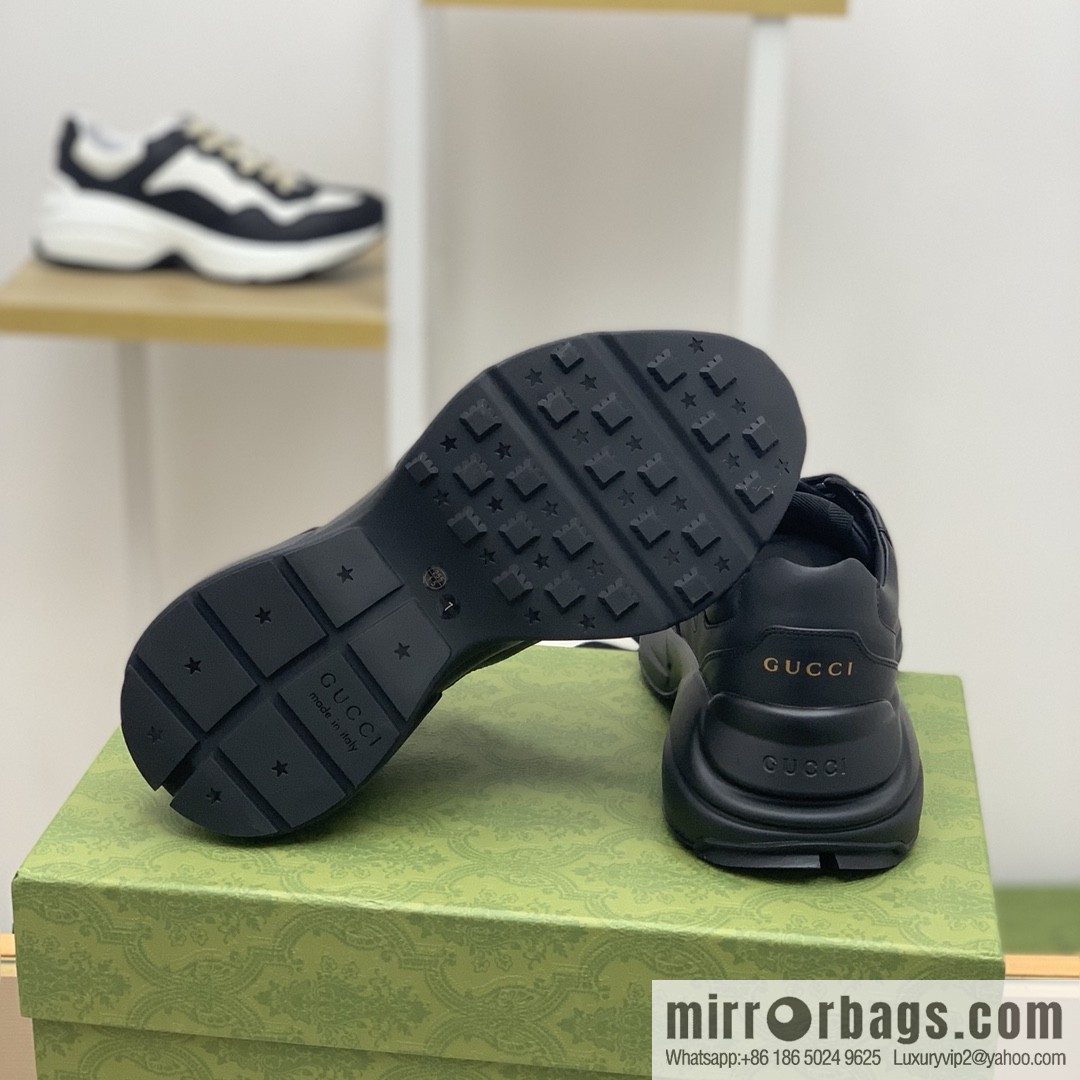 Gucci Gucci [G Replica Luxury Handbag High Version] Unisex Vintage sneakers