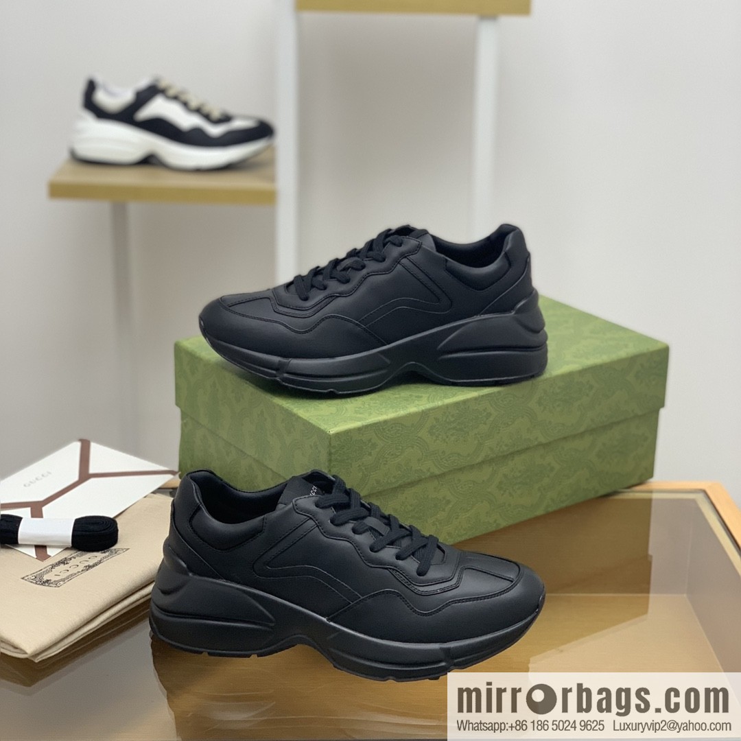 Gucci Gucci [G Replica Luxury Handbag High Version] Unisex Vintage sneakers